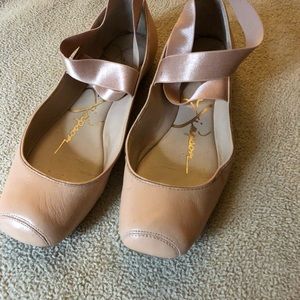 Nude ballet flats